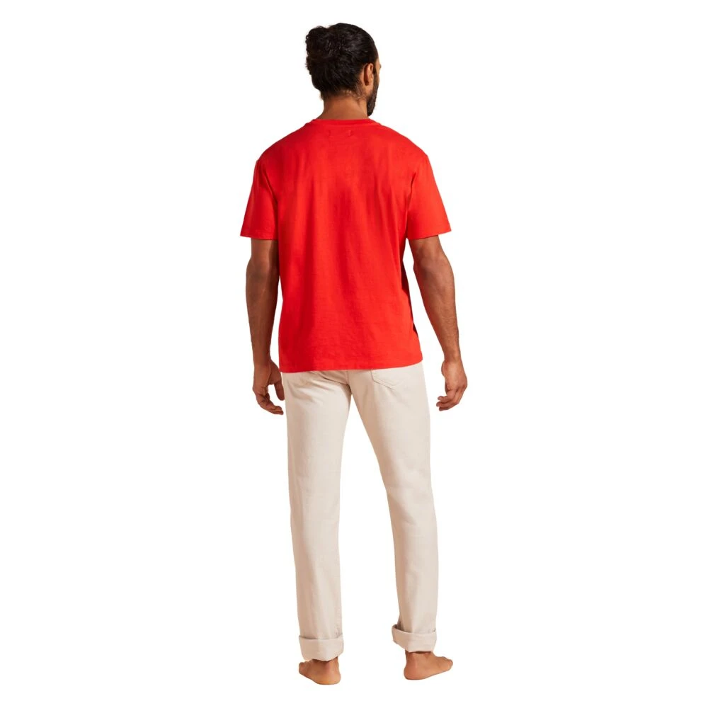 Vilebrequin Heren Logo Print Katoenen T-Shirt Red Heren