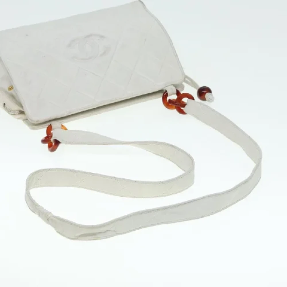 Chanel Vintage Pre-owned Leather chanel-bags White Dames