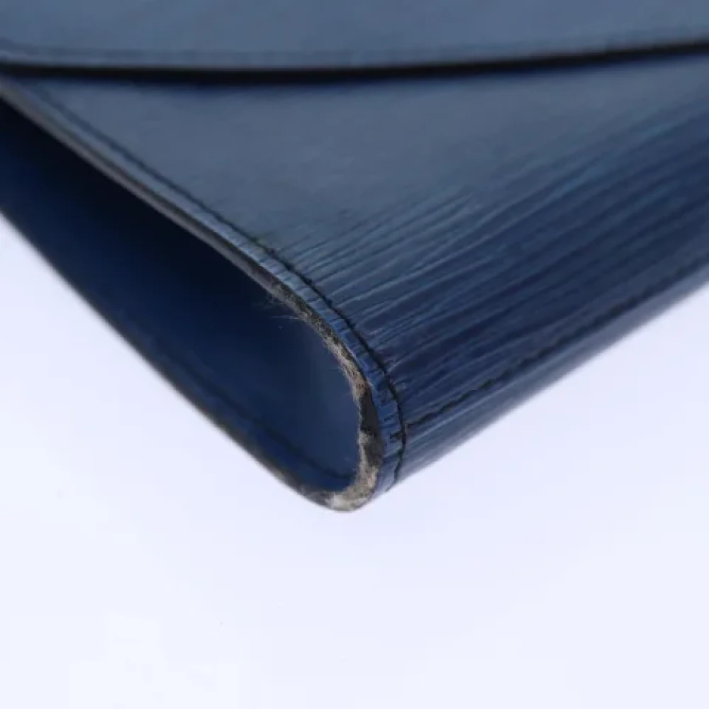 Louis Vuitton Vintage Pre-owned Leather clutches Blue Dames