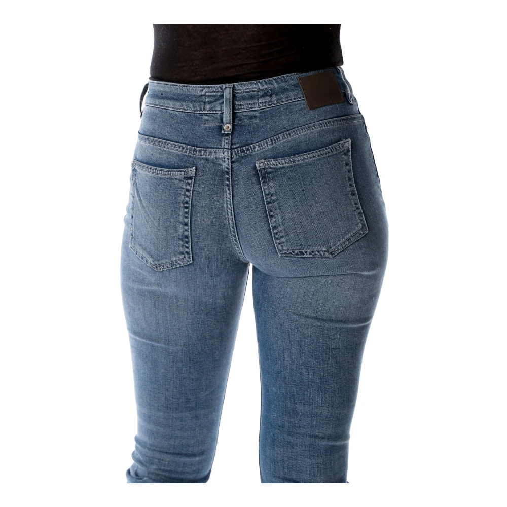 drykorn Cropped Skinny Fit Mid Waist Jeans Blue Dames