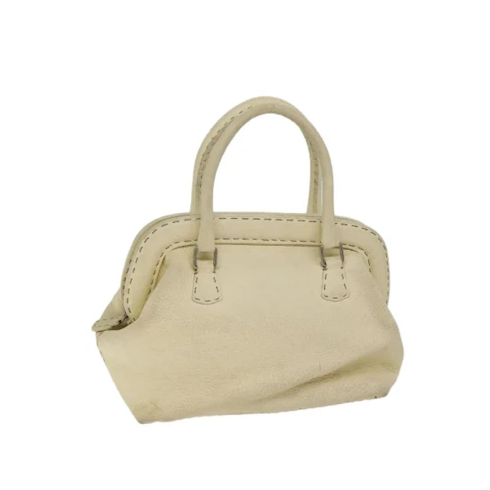 Fendi Vintage Pre-owned Cotton handbags Beige Dames