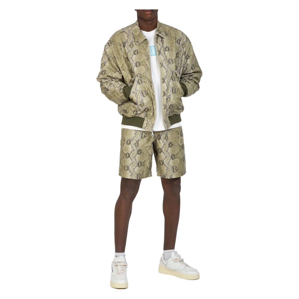 Pleasures Groene Cracked Rattle Shorts Green Heren