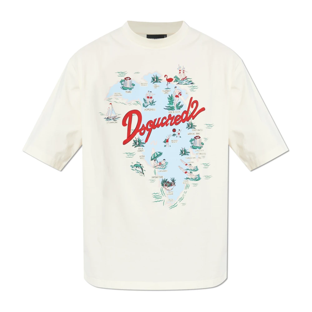 Dsquared2 Uomo Beige Top, 3XL, New,