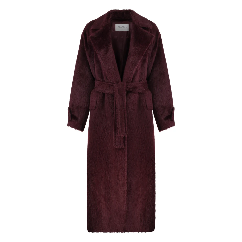 Max Mara Women's Purple Long Wool And Alpaca Coat