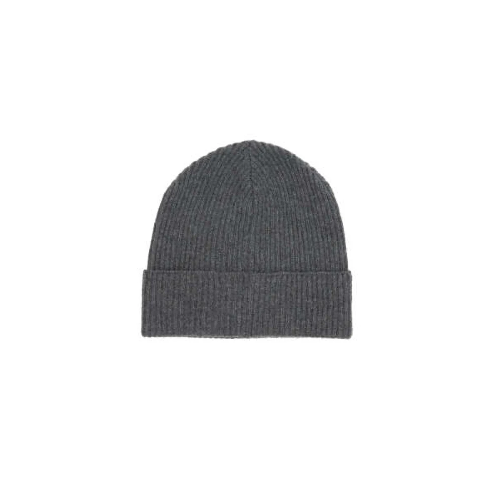 BRUNELLO CUCINELLI Grijze Cashmere Geribbelde Sjaal Gray Dames