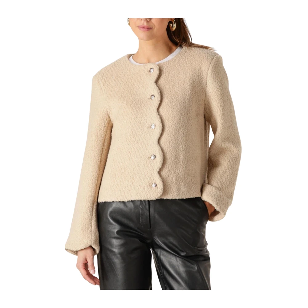 Y.A.S Zand LS Jack voor Stijlvolle Vrouwen Beige Dames