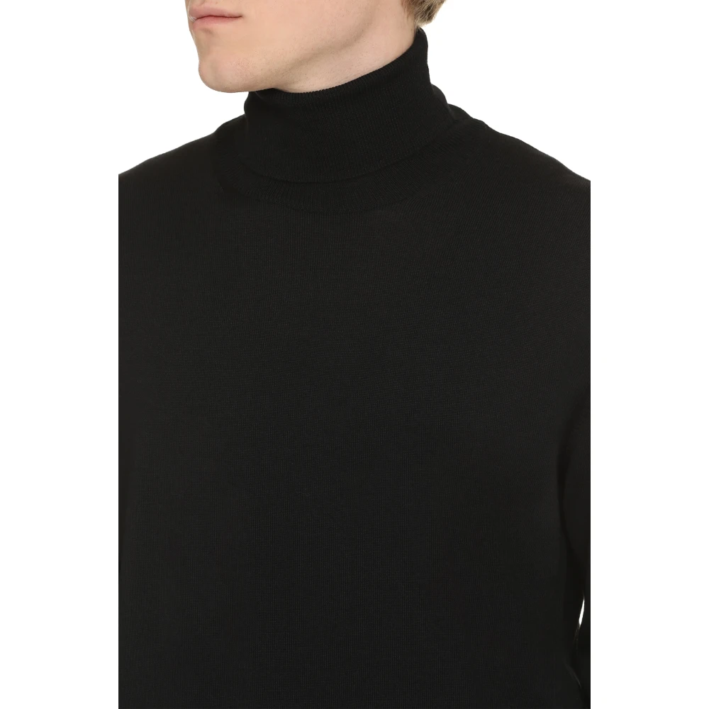Roberto Collina Geribbelde Coltrui Black Heren