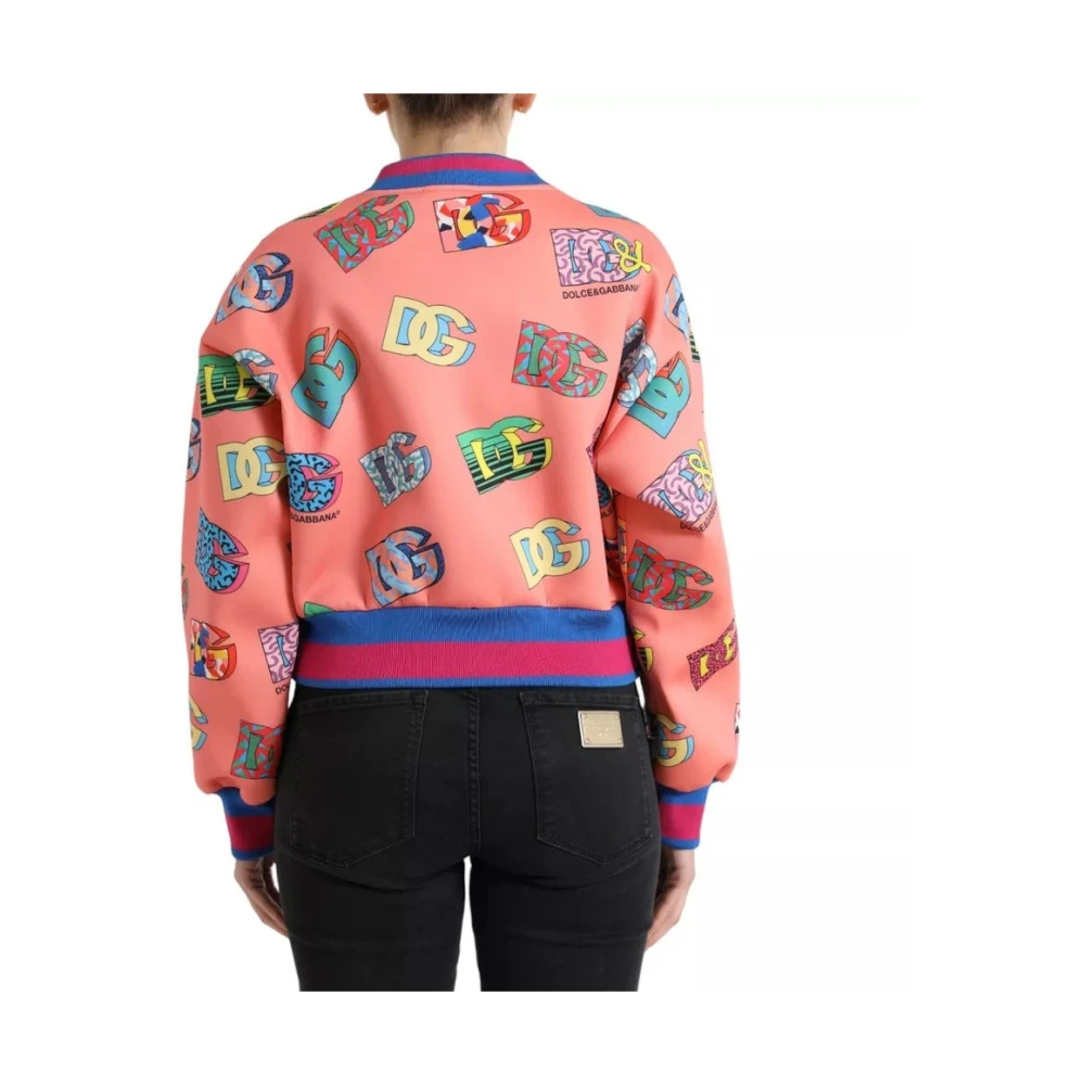 Dolce & Gabbana Roze Logo Print Sweatshirt Pullover Multicolor Dames