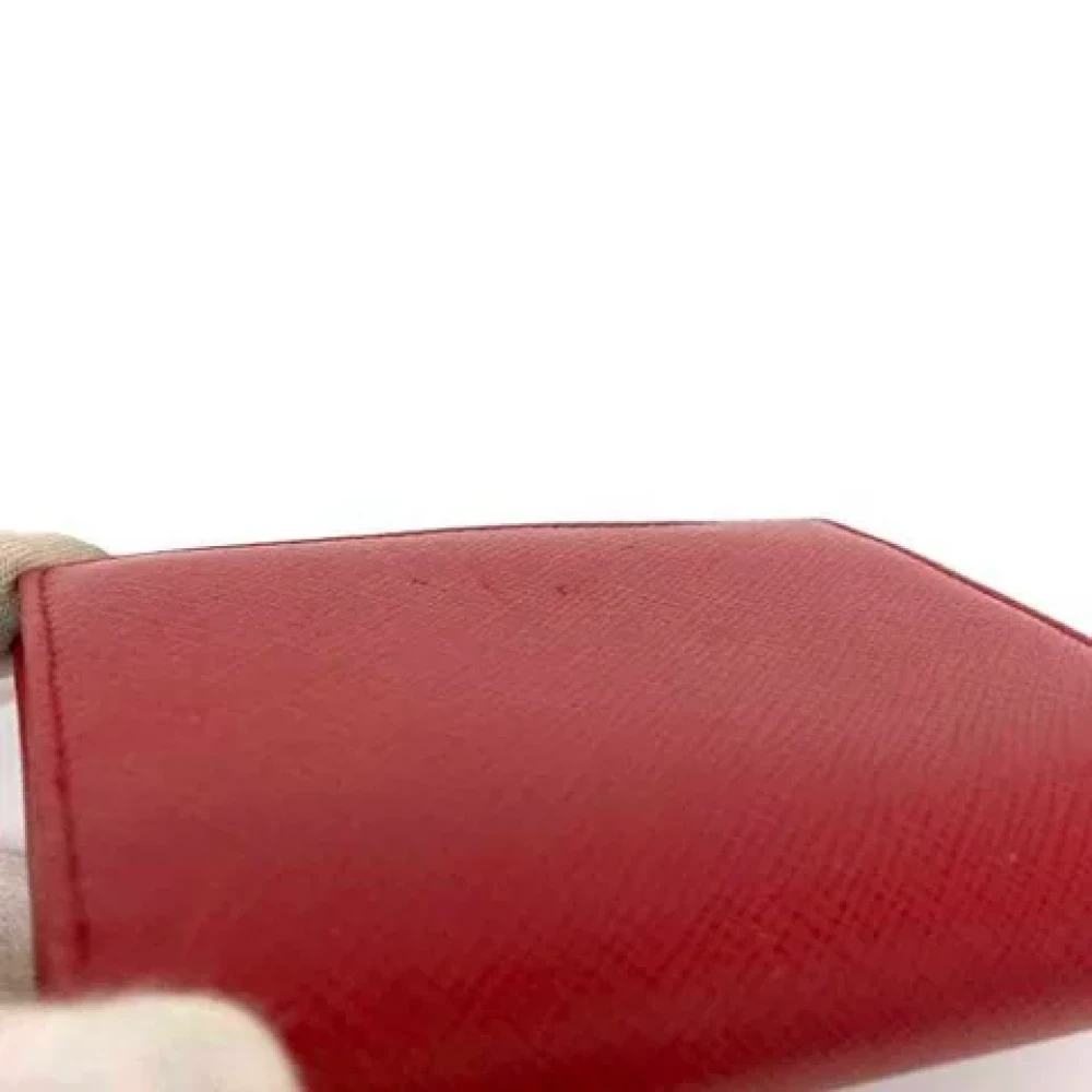 Prada Vintage Pre-owned Leather wallets Red Dames