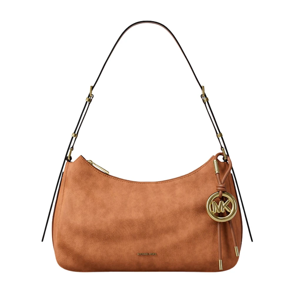 Michael Kors Women's Brown Nolita Medium Pebbled Leather Shoulder Bag