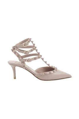 Rockstud Leather Slingback Pump