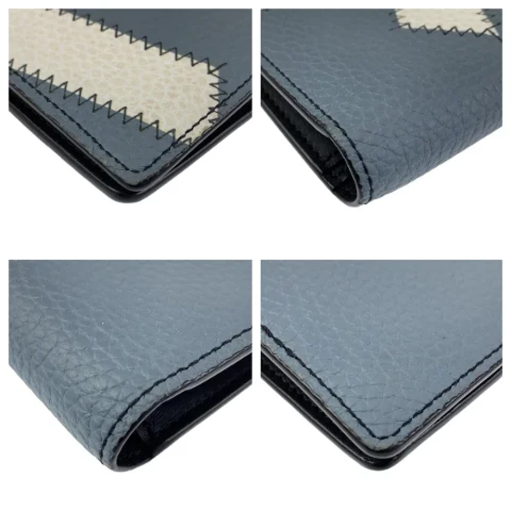 Louis Vuitton Vintage Pre-owned Leather wallets Blue Heren