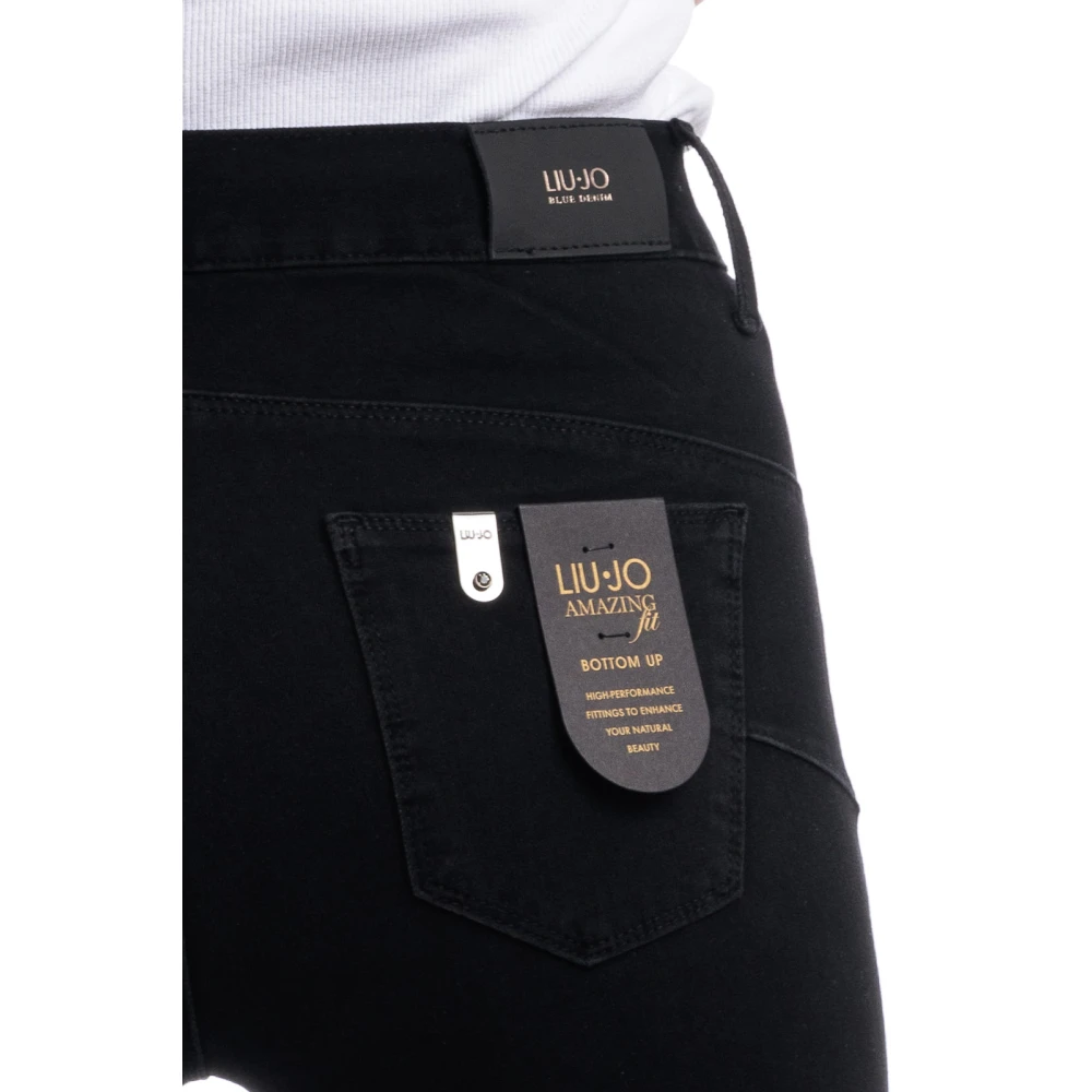 Liu Jo Hoge Taille Prinses Jeans Black Dames