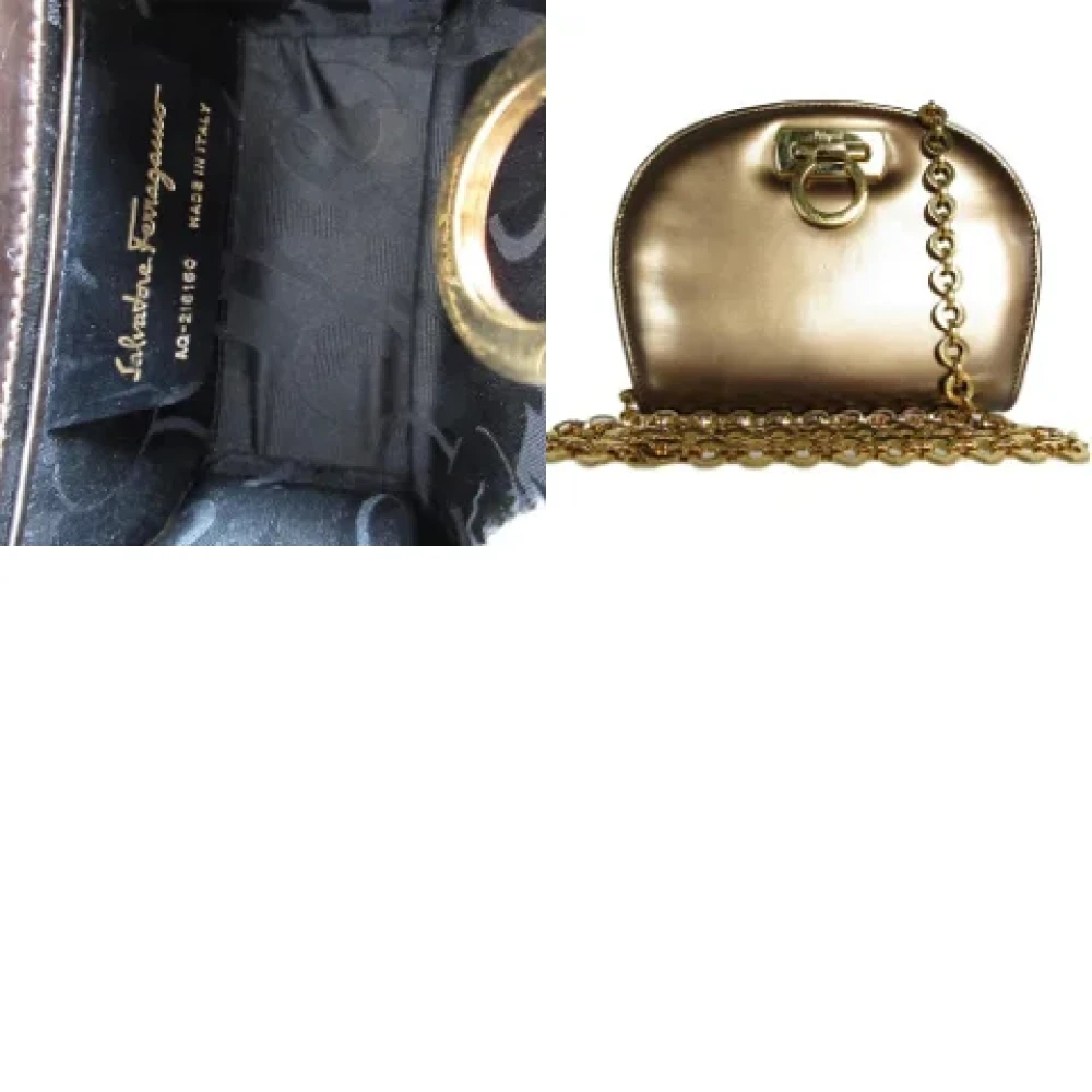 Salvatore Ferragamo Pre-owned Leather shoulder-bags Yellow Dames