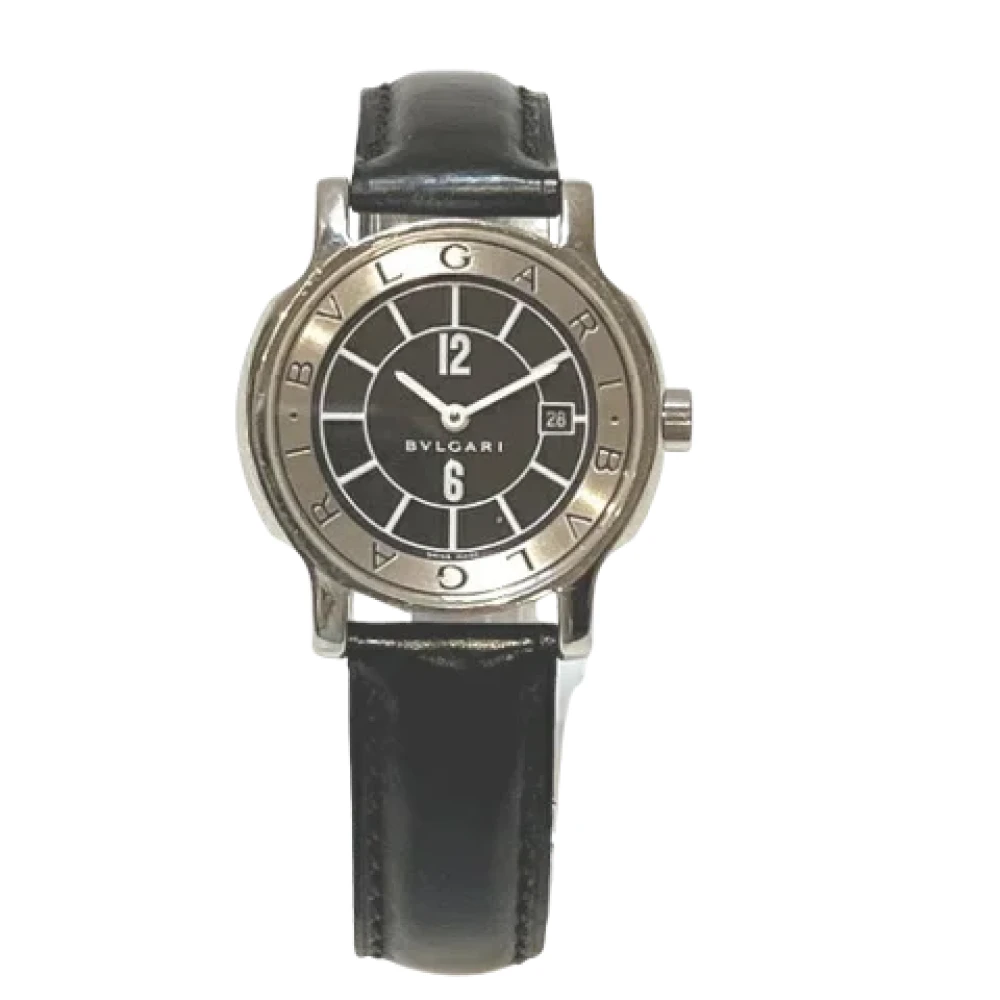 Bvlgari Vintage Pre-owned Rostfritt stal klockor Black, Dam