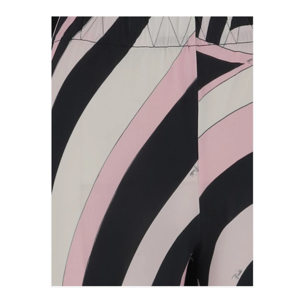 EMILIO PUCCI Iris Patroon Viscose Stretch Broek Multicolor Dames