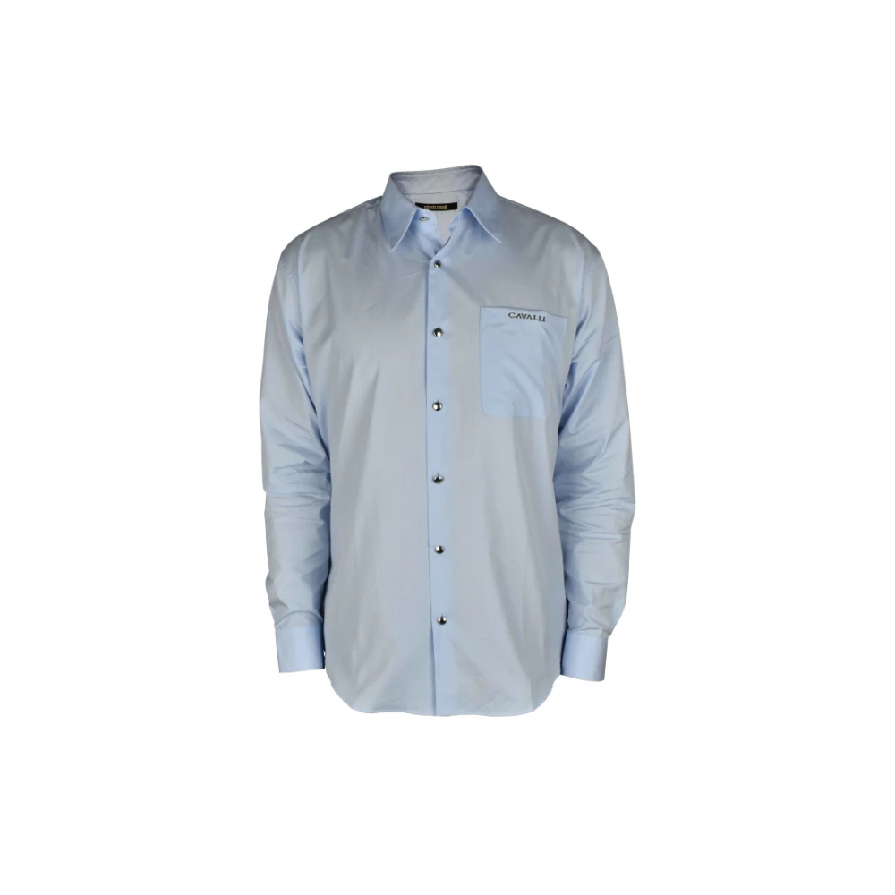 Roberto Cavalli Hombre Azul Camisas, Talla: Xl