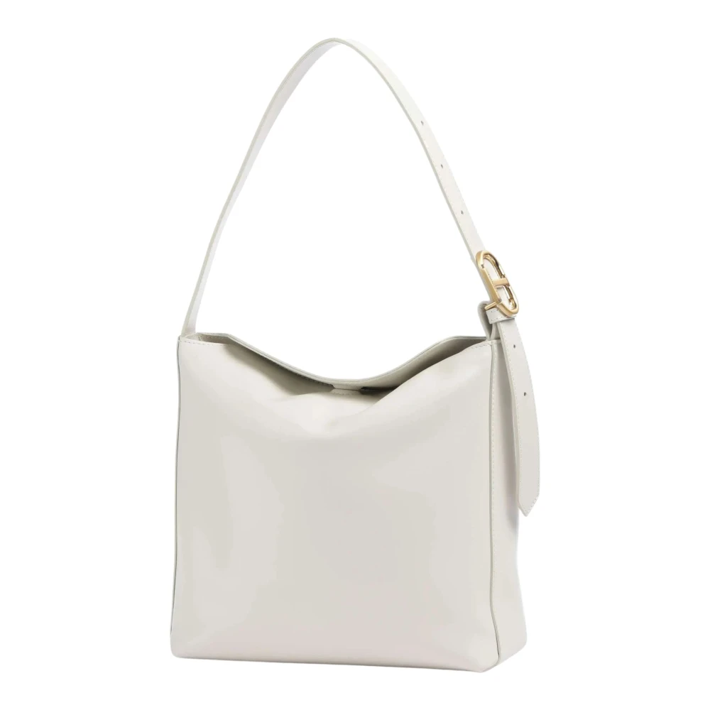 Twinset Jolie Hobo Tas van Glad Kalfsleer Gray Dames