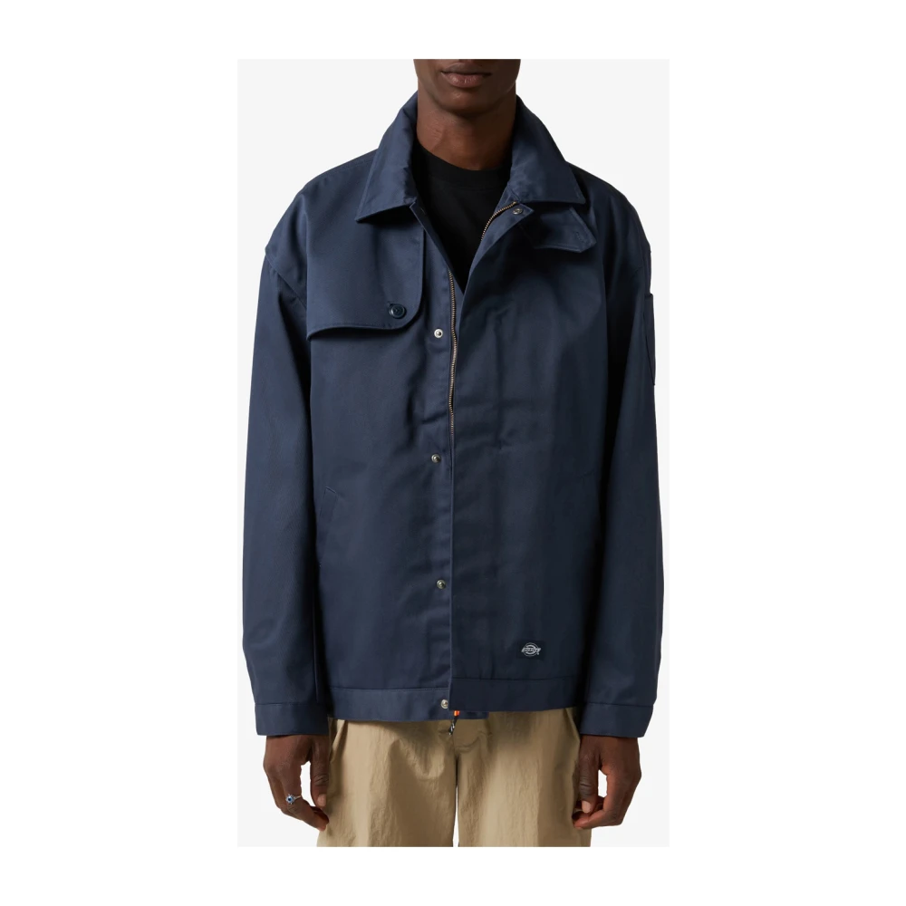 Dickies Blauwe Casual Jas Blue Heren