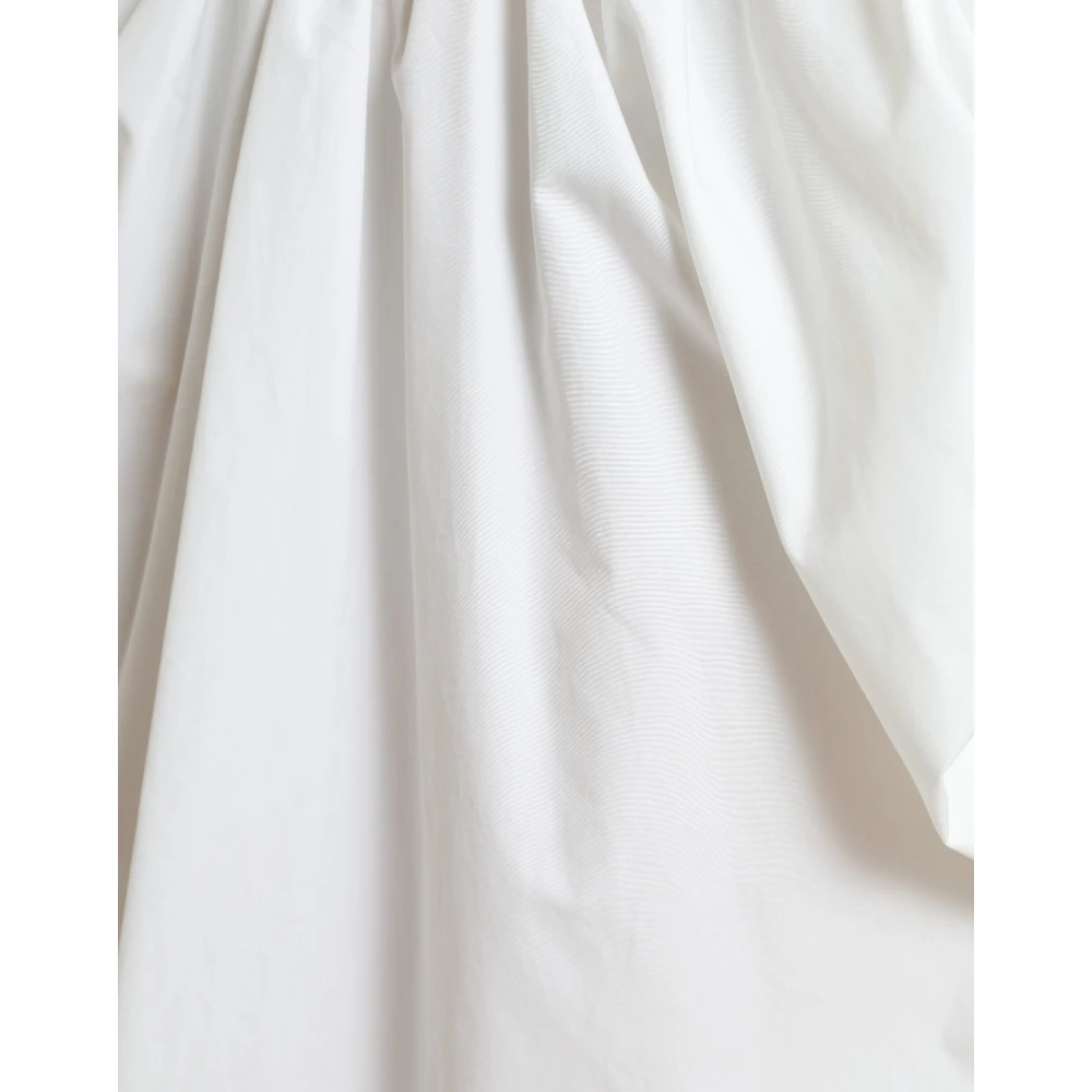 Dolce & Gabbana Elegante Maxi Rok met Hoge Taille White Dames