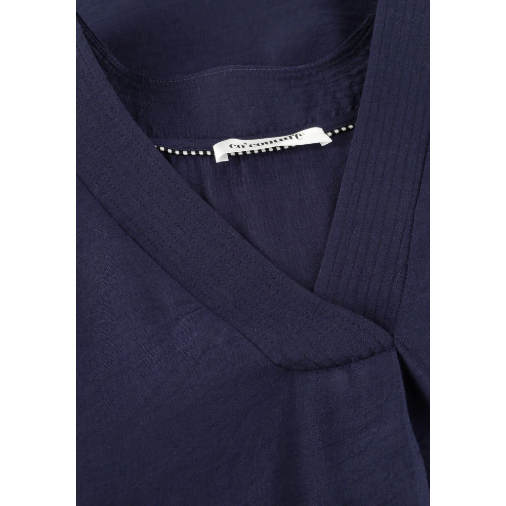 Co'Couture Navy Plooi Tuniek Jurk Blue Dames