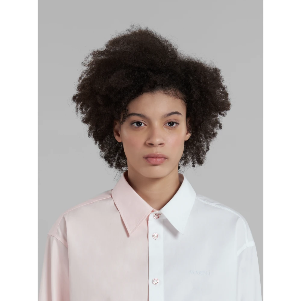 Marni Patchwork Overhemd van Biologisch Katoen Multicolor Dames