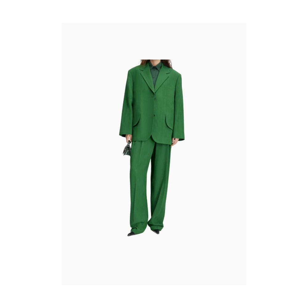 Jacquemus Groen Oversized Pak Jas Titolo Green Dames