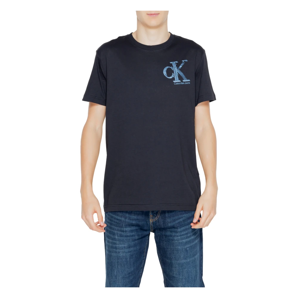Calvin Klein Jeans Monogram T-shirt Lente Zomer Collectie Black Heren