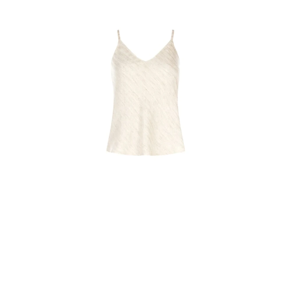 RINASCIMENTO Gestreepte mouwloze top Lente-Zomer 2024 Collectie Beige Dames