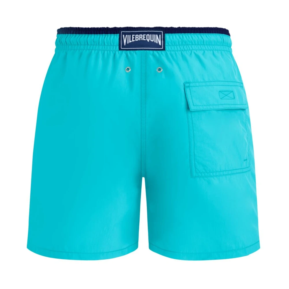 Vilebrequin Tweekleurige effen bicolour zwemshorts voor heren Blue Heren