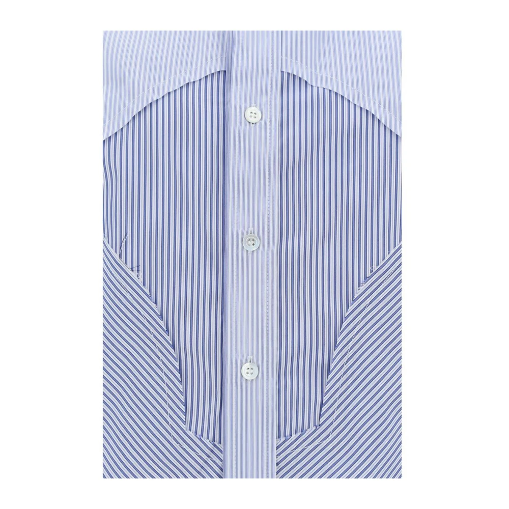 Maison Margiela Multi-gelaagd Katoenen Overhemd met Klassieke Kraag Blue Heren