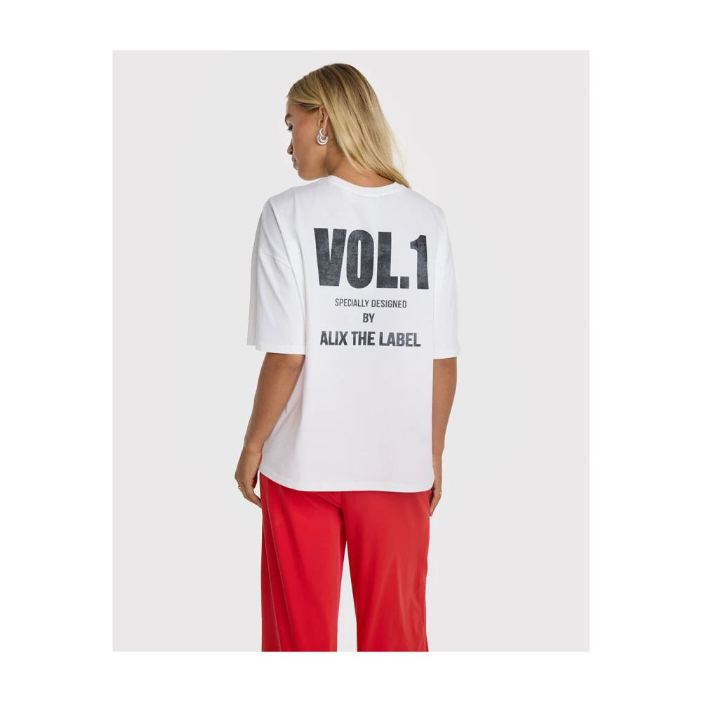 Alix The Label Polaroid Graphic T-shirt White Dames