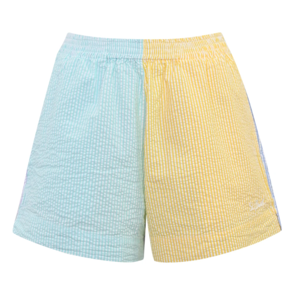 MC2 Saint Barth Gestreepte katoenen shorts elastische taille Multicolor Dames