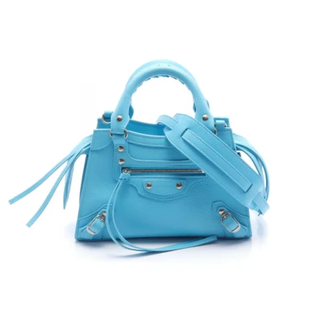 Balenciaga Vintage Pre-owned Leather balenciaga-bags Blue Dames