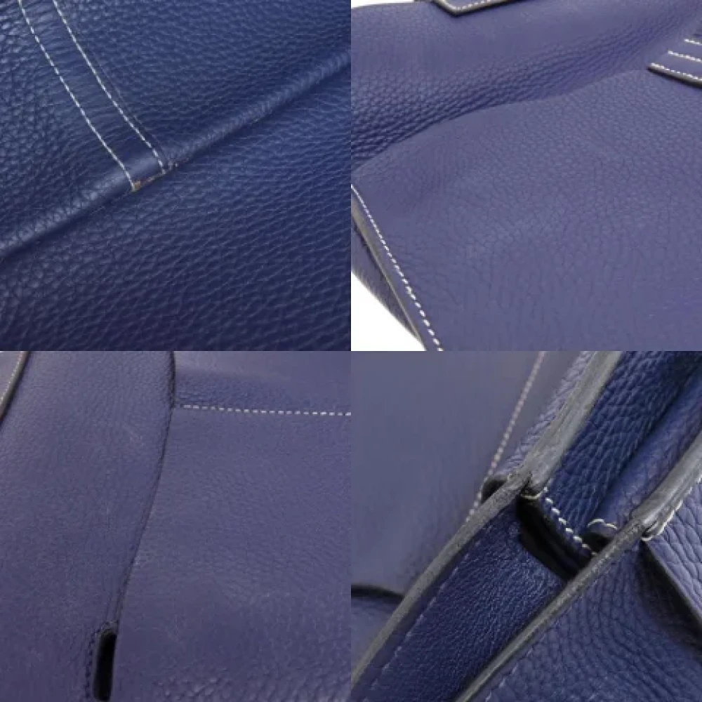 Hermès Vintage Pre-owned Leather hermes-bags Blue Dames