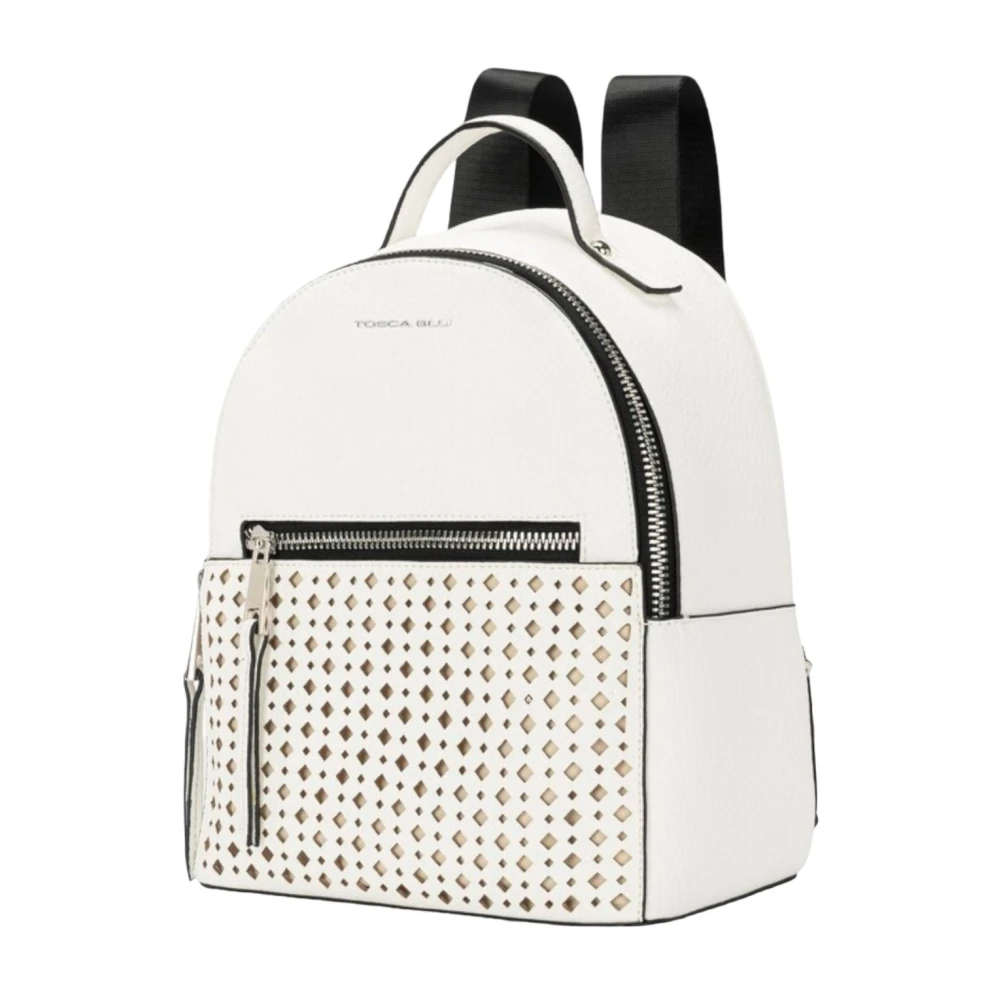 Tosca Blu Stijlvolle Rugzak voor Dagelijks Gebruik White Dames