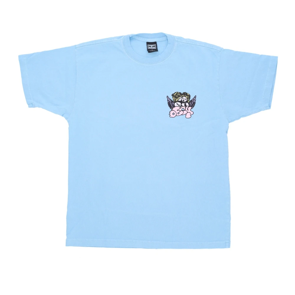 Obey Hemelsblauwe Cherubs Tee Heren T-shirt Blue Heren