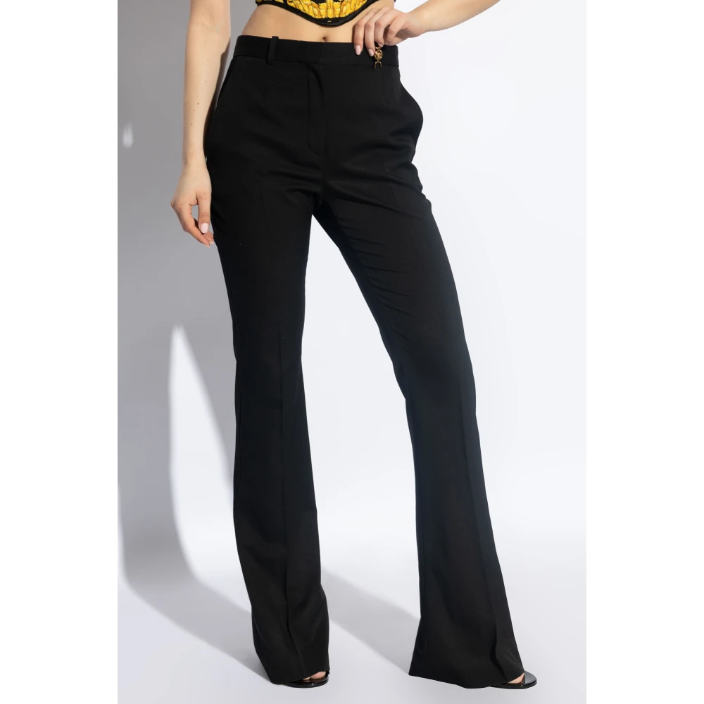Versace Wollen broek Black Dames