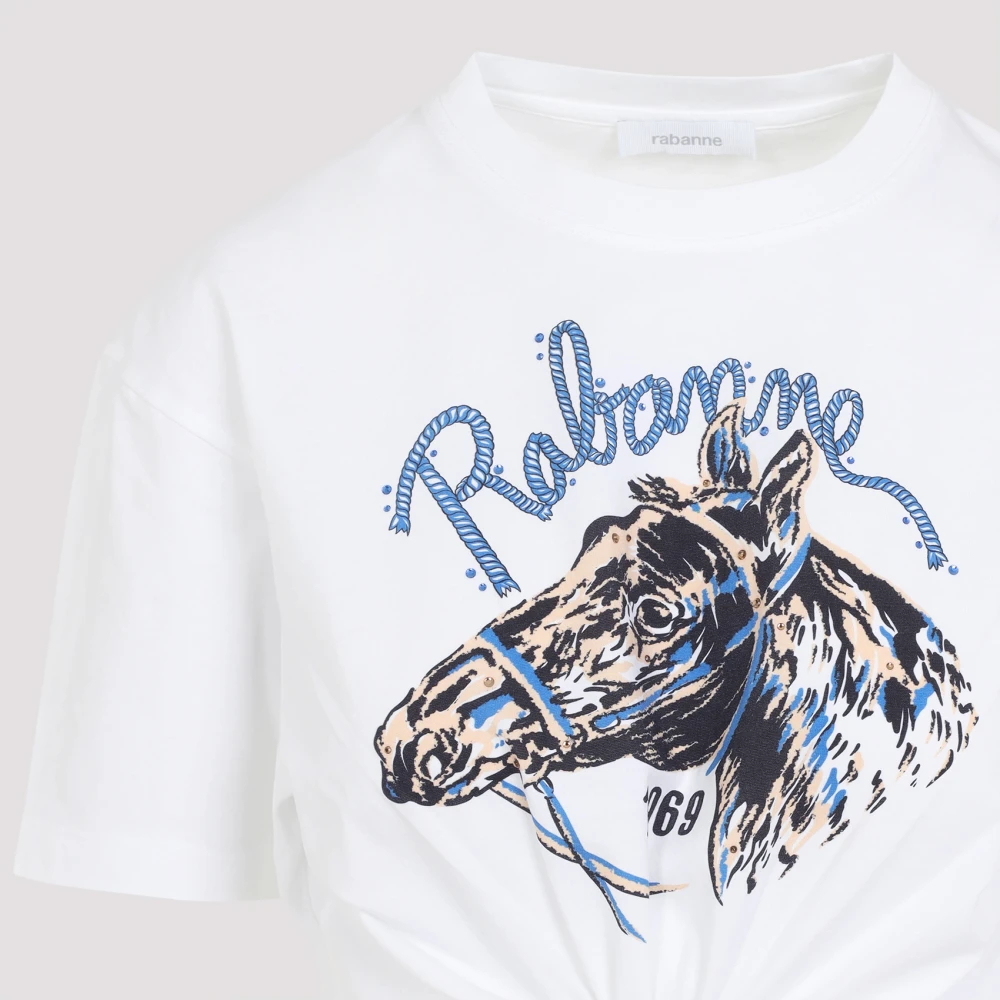 Paco Rabanne Wit Tee Shirt Klassieke Stijl White Dames