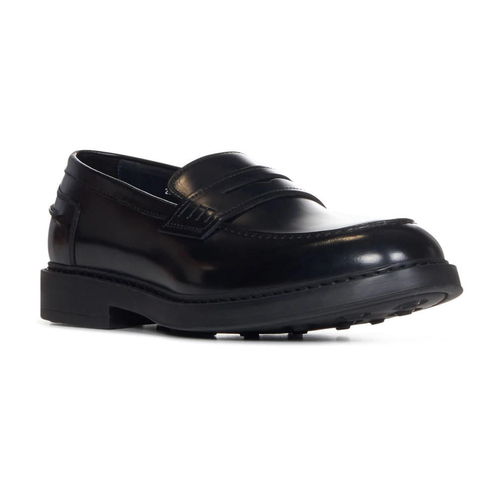 Doucal's Zwarte Penny Loafers voor Heren Black Heren