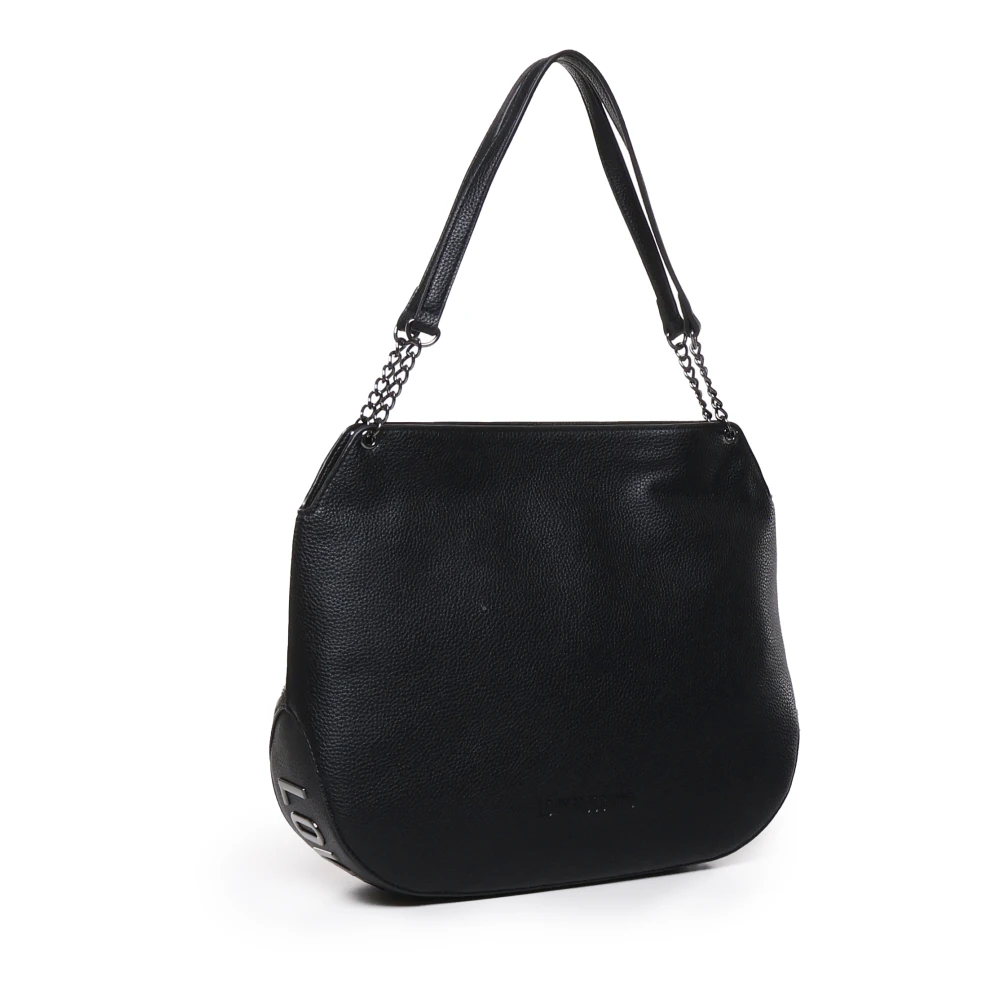 Love Moschino Zwarte Schoudertas met Ritssluiting Black Dames