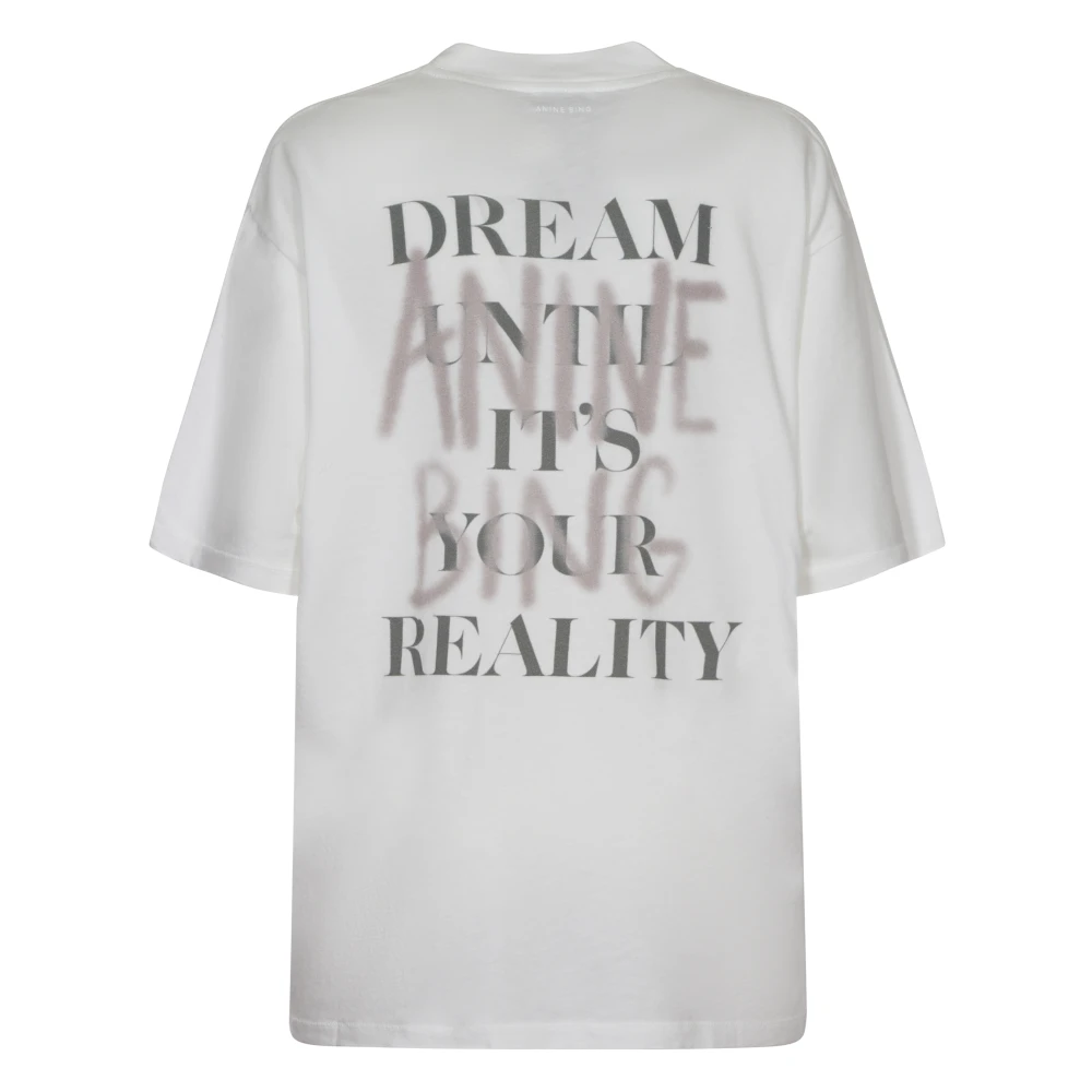 Anine Bing Witte T-shirts en Polos Cason White Dames