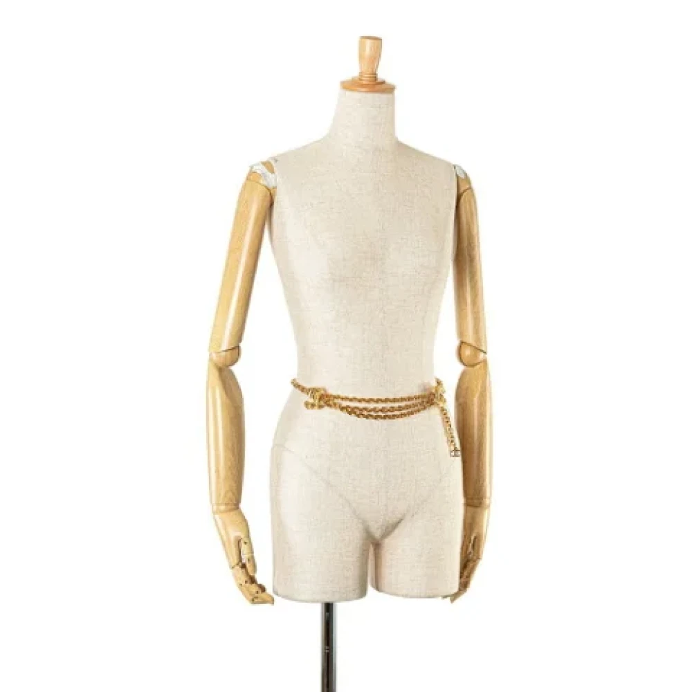 Chanel Vintage Pre-owned Fabric belts Yellow Dames