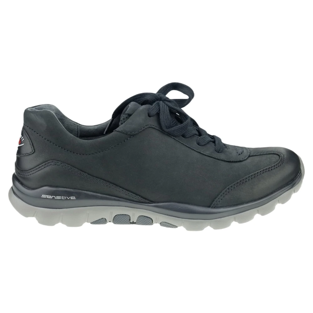 Gabor Blauwe Nubuck Rollingsoft Sensitive Schoenen Dames Schoenen Zwart
