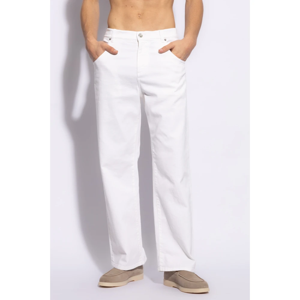 ETRO Logo-geborduurde jeans White Heren