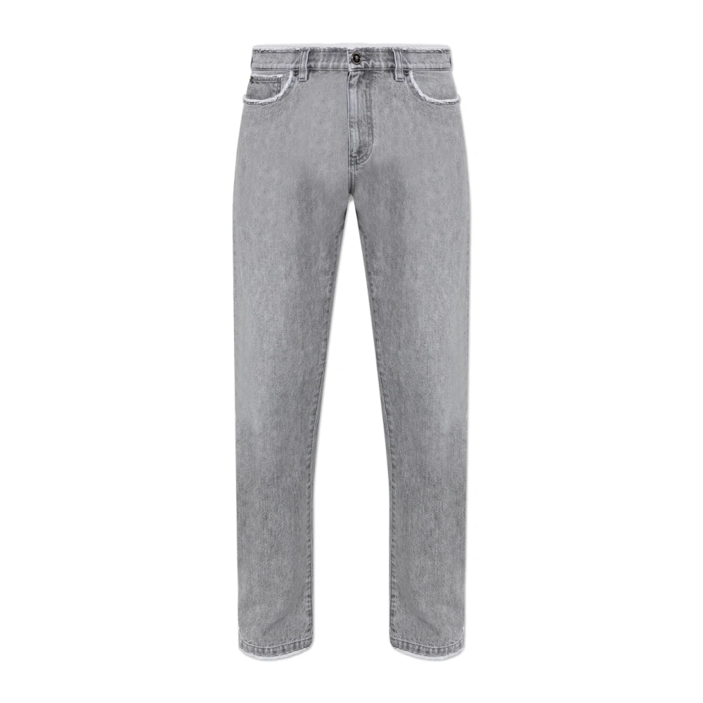 Versace Jeans met licht toelopende pijpen Gray Heren