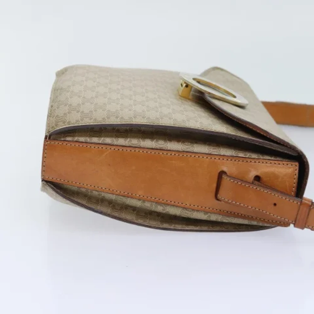 Celine Vintage Pre-owned Fabric shoulder-bags Beige Dames