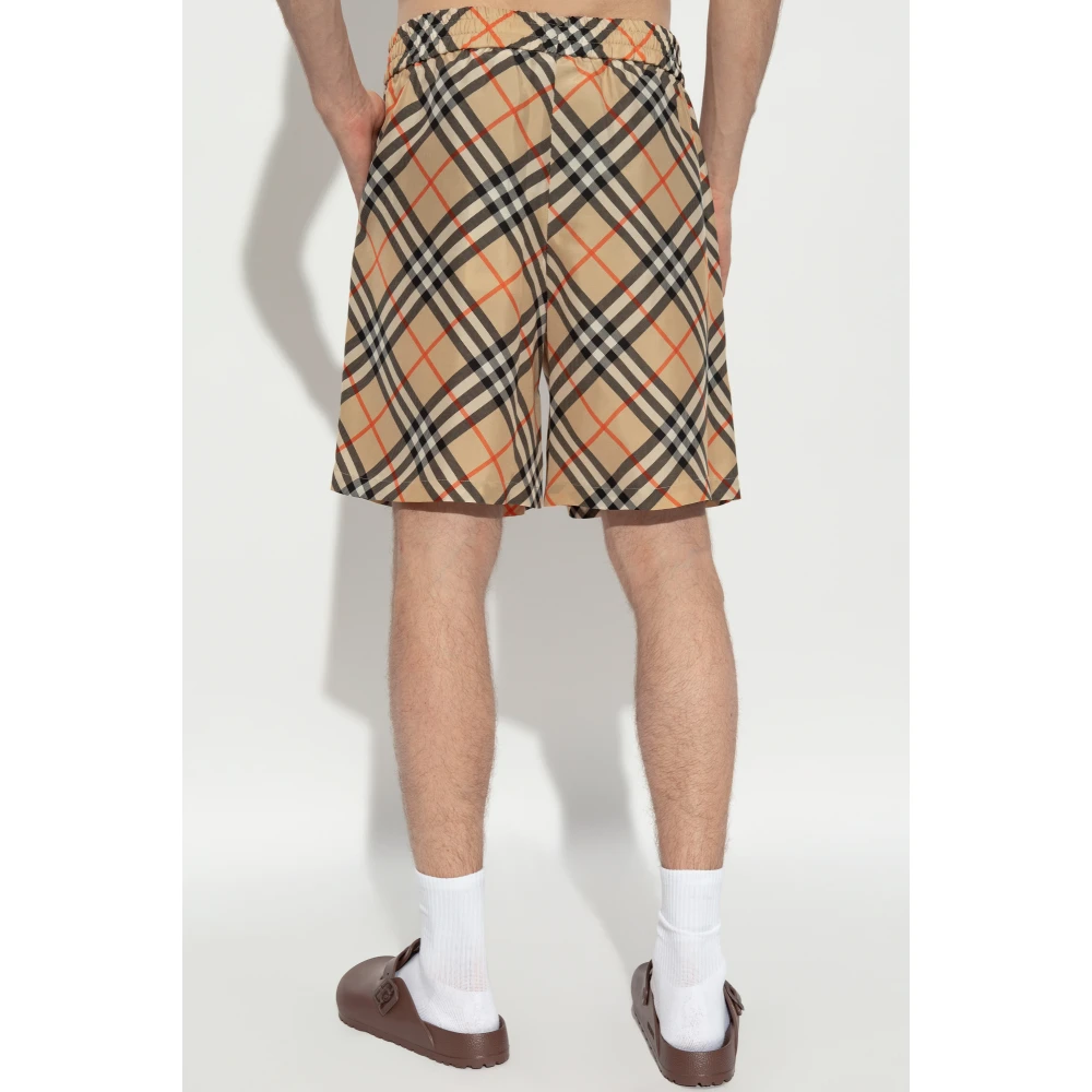 Burberry Zijden shorts Beige Heren