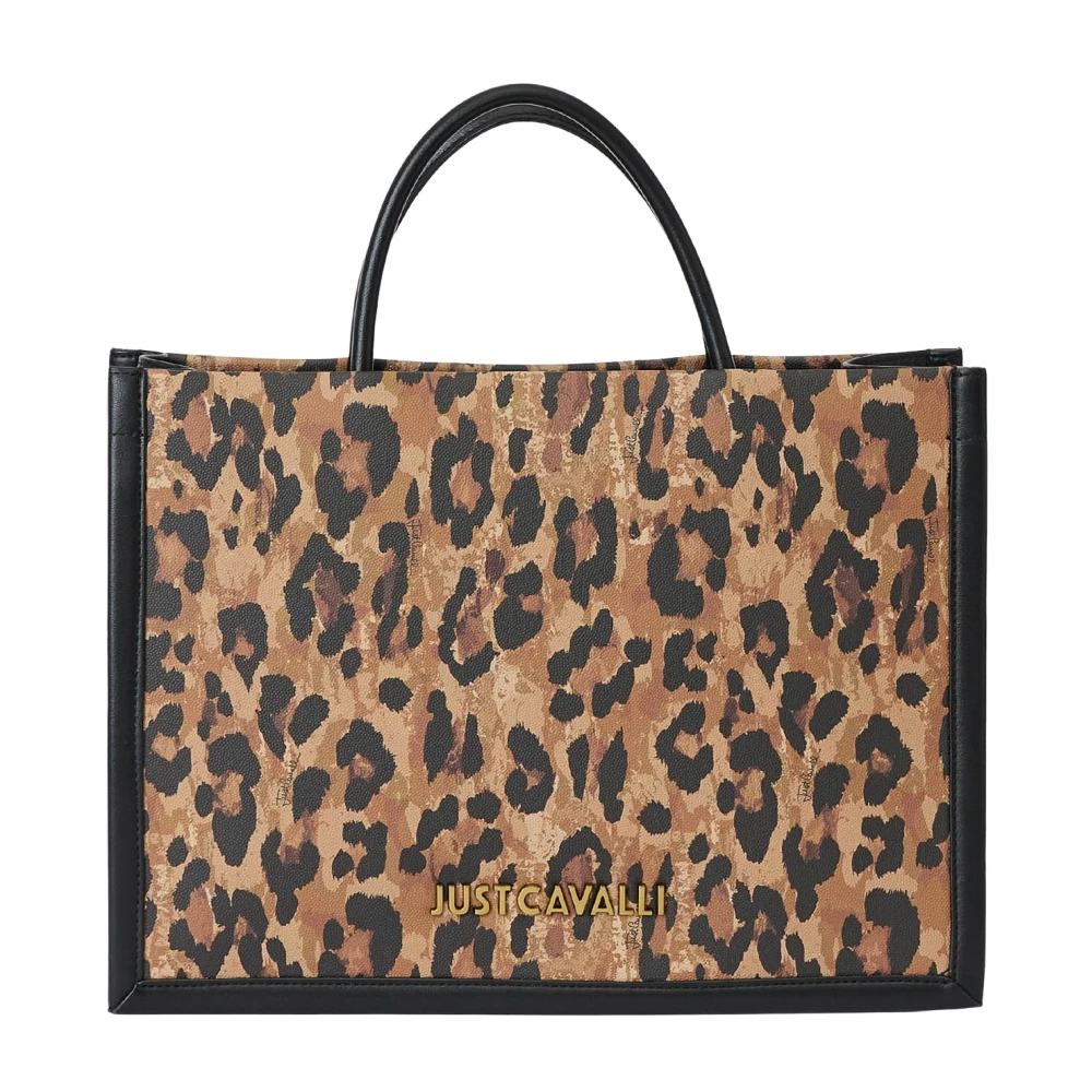 Just Cavalli Luipaardprint Schoudertas Brown Dames