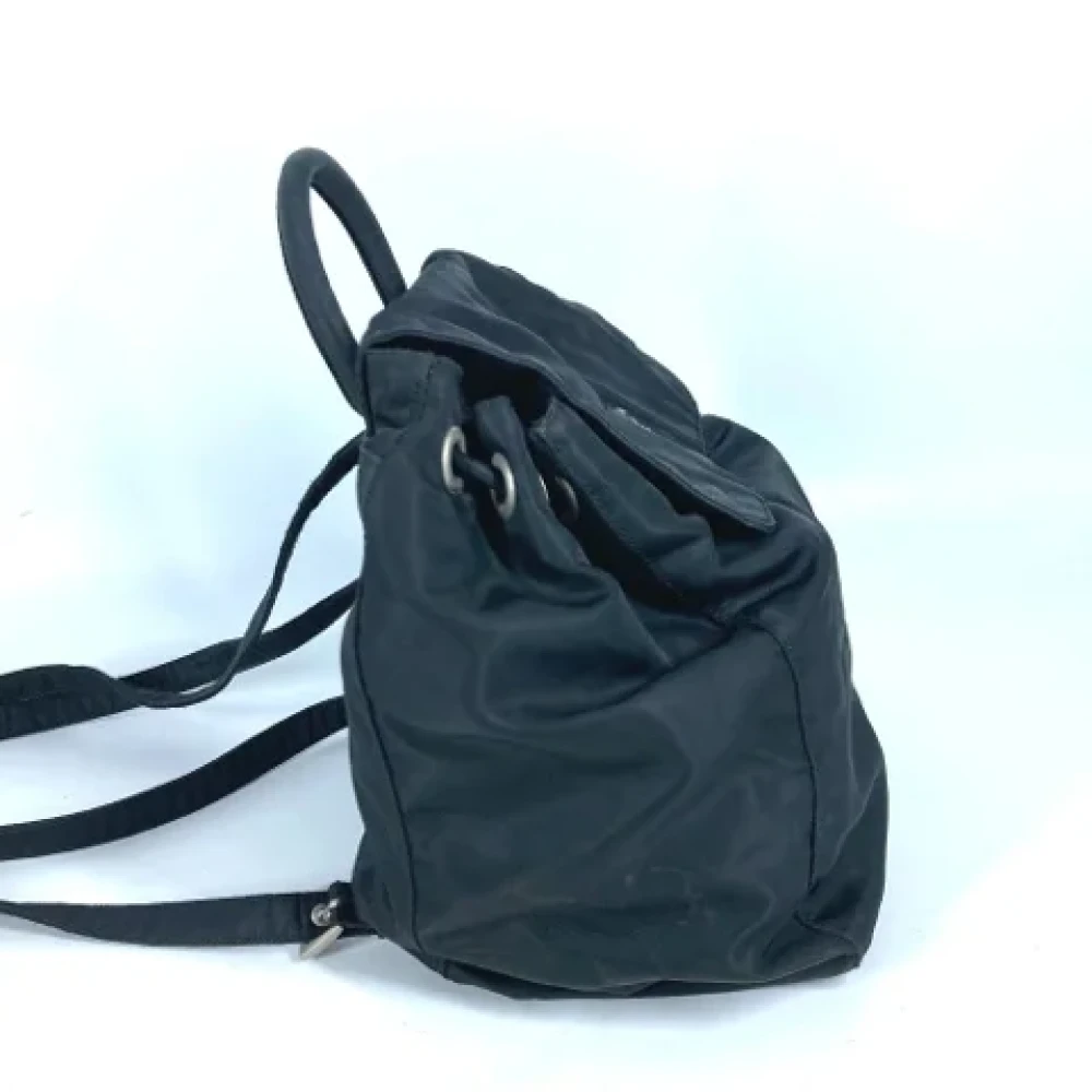 Prada Vintage Pre-owned Fabric backpacks Black Dames